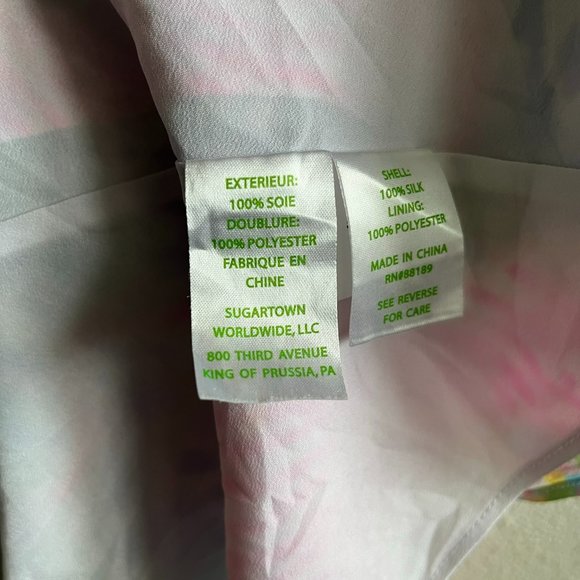 Lilly Pulitzer Clara Multi Roar of The Seas Asymmetric Hem Slip Dress Size S - Picture 10 of 12